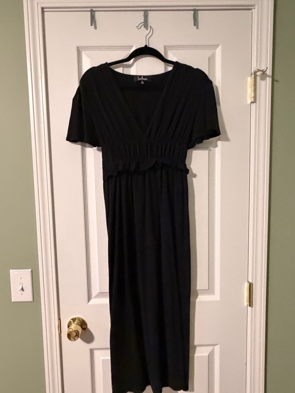 Lulus Black V-Neck Maxi Dress